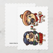 Cinco De Mayo Pugs Flat Wenskaart Kaart (Voorkant / Achterkant)