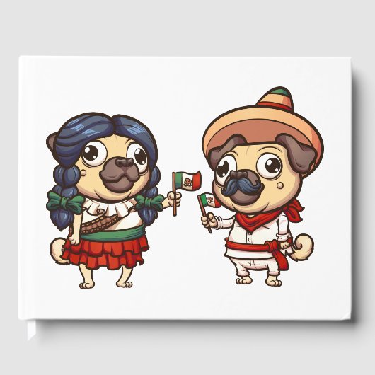 Cinco De Mayo Pugs Guestbook Gastenboek (Voorkant)