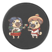 Cinco De Mayo Pugs Hockey Puk Puck (Voorkant)