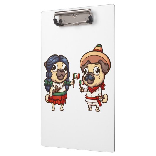 Cinco De Mayo Pugs Klembord (Links)