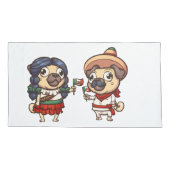 Cinco De Mayo Pugs Kussenslopen (Achterkant-Links)