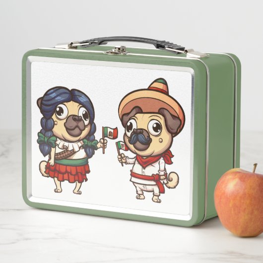Cinco De Mayo Pugs Lunchbox (In situ)