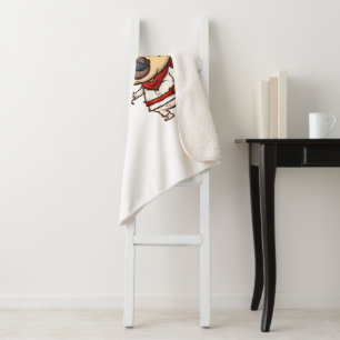 Cinco De Mayo Pugs Sherpa Blanket Deken