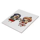 Cinco De Mayo Pugs Tegel Tegeltje (Zijkant)