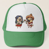 Cinco De Mayo Pugs Trucker Hat Trucker Pet (Voorkant)