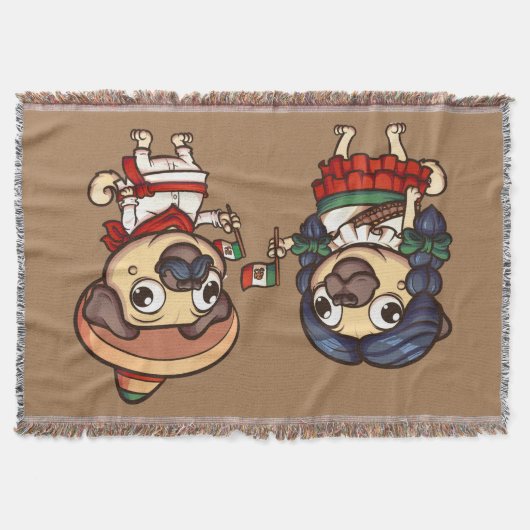 Cinco De Mayo Pugs Worpen Deken (Voorkant)