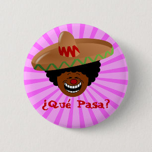 Cinco de Mayo - Que Pasa: Spaans voor Funky Fiesta Ronde Button 5,7 Cm