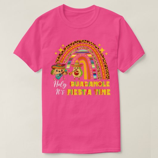 Cinco de Mayo Rainbow Heilige Guacamole its Fiesta T-shirt (Design voorkant)