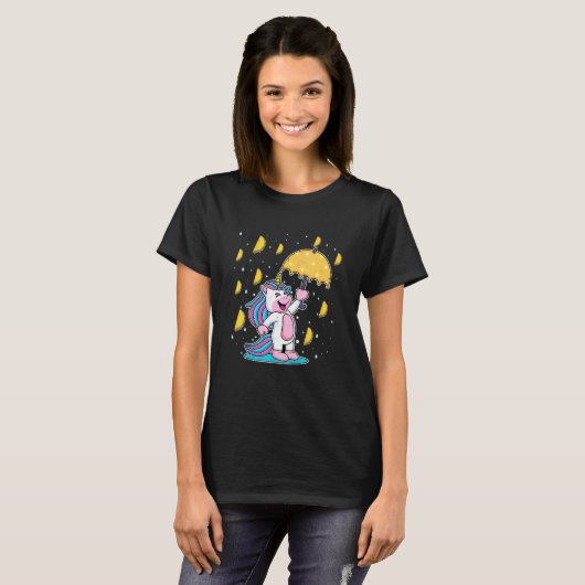 Cinco De Mayo Raining Tacos Unicorn Umbrella T-shirt (Voorkant volledig)
