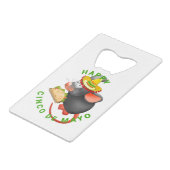 cinco de mayo rat creditkaart flessenopener (Voorkant Gekanteld)