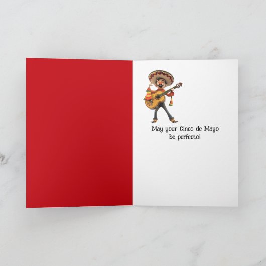 Cinco de Mayo Red Chili Pepper Muzikant Kaart (Binnen)