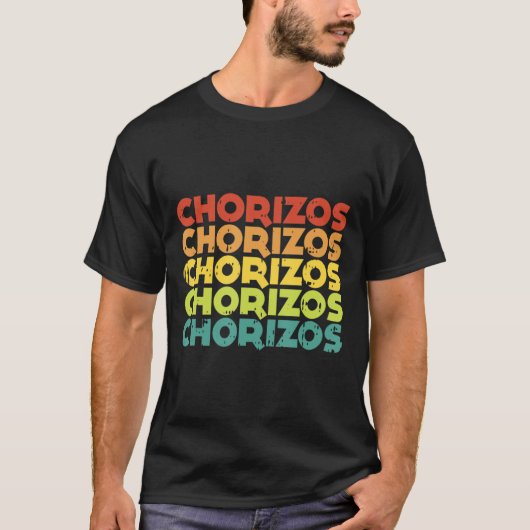 Cinco De Mayo Retro  Chorizo Mexican Food L. T-shirt (Voorkant)