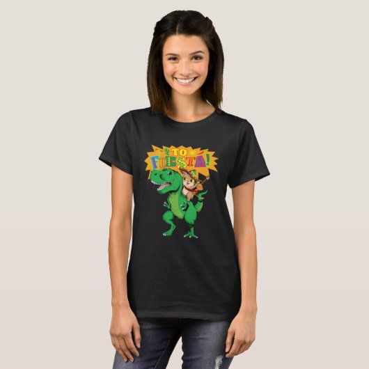 Cinco de Mayo  Rex Dinosaur and Cats T-shirt (Voorkant volledig)
