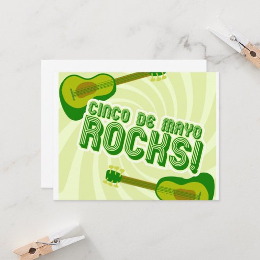 Cinco de Mayo Rocks! Kaart (Voorkant / Achterkant in situ)