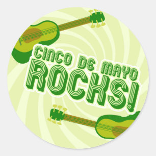 Cinco de Mayo Rocks! Ronde Sticker