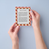 Cinco de Mayo Rode Mexicaanse Gitaren Bloemen Muzi Flyer (Hand)