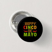 Cinco De Mayo Ronde Button 3,2 Cm (Voorkant /achterkant)