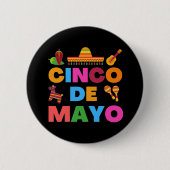 Cinco De Mayo Ronde Button 5,7 Cm (Voorkant)