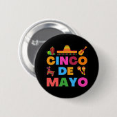 Cinco De Mayo Ronde Button 5,7 Cm (Voorkant /achterkant)