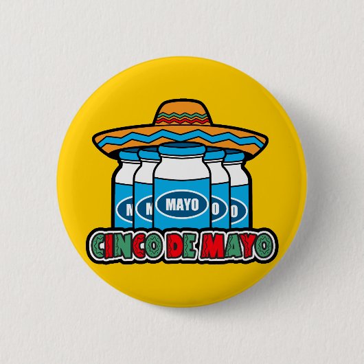 Cinco De Mayo Ronde Button 5,7 Cm (Voorkant)