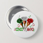Cinco de Mayo Ronde Button 7,6 Cm (Voorkant /achterkant)
