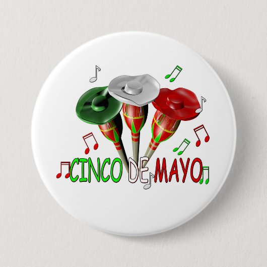 Cinco de Mayo Ronde Button 7,6 Cm (Voorkant)
