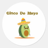 Cinco De Mayo Ronde Sticker (Voorkant)