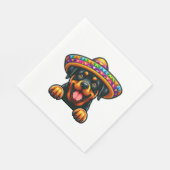 Cinco de Mayo Rottweiler Mexico viering Servet (Hoek)