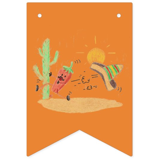 Cinco de Mayo runing habanero bunting flag banner (Eerste vlag)