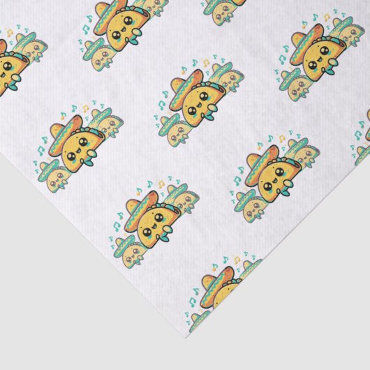 Cinco de Mayo Salsa Tacos Tissuepapier (Detail)