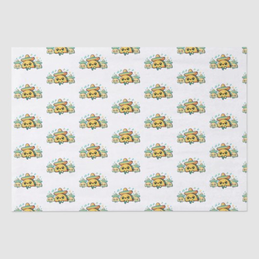 Cinco de Mayo Salsa Tacos Tissuepapier (Voorkant)