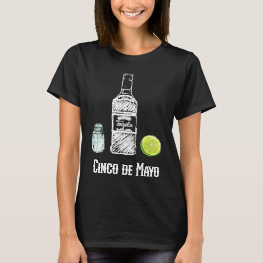 Cinco de Mayo Salt Tequila Lime Celebration Party T-shirt (Voorkant)