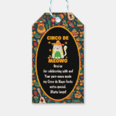 Cinco De Mayo- Schattige Kat Dank je Cadeaulabel (Voorkant)