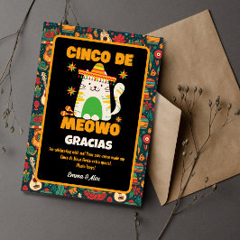 Cinco De Mayo- Schattigee Kat Gracias Dank u Bedankkaart