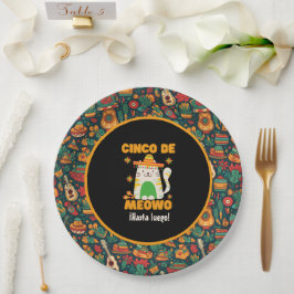 Cinco De Mayo- Schattigee kat Papieren Bordje