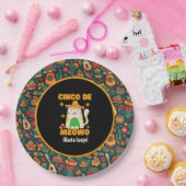 Cinco De Mayo- Schattigee kat Papieren Bordje (Feest)
