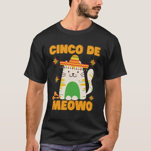 Cinco De Mayo- Schattigee kat T-shirt (Voorkant)