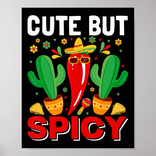 Cinco de Mayo - Schattigee maar pittige Mexicaanse Poster (Voorkant)