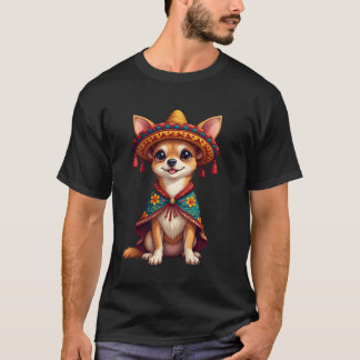 Cinco De Mayo Schattigee Mexicaanse hond Chihuahua T-shirt