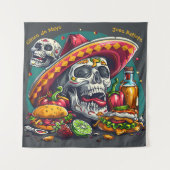  Cinco de Mayo Schedel Tapijt Wandkleed (Voorkant)