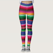 Cinco de Mayo Serape Blanket Pattern Leggings (Voorkant)