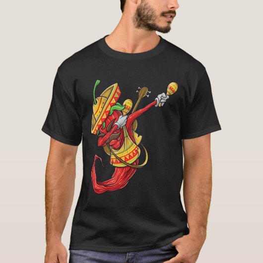 Cinco De Mayo Shirt Dabbing Chili Pepper Dab Shirt (Voorkant)