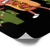 Cinco de Mayo Shirt Hot Dog Cactus Dansen Poster (Hoek)