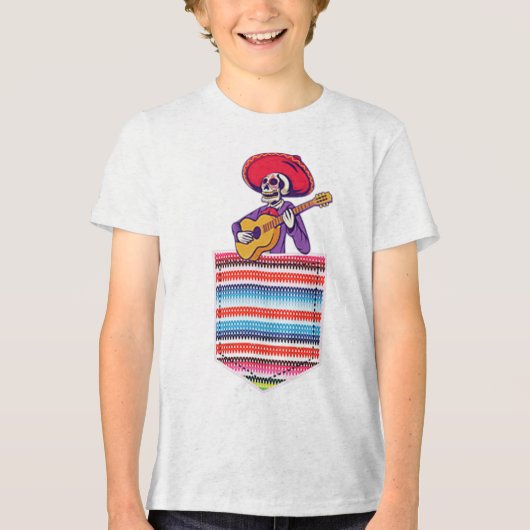 Cinco de Mayo Shirt Mexican Fiesta Calaca Pocket B (Voorkant)