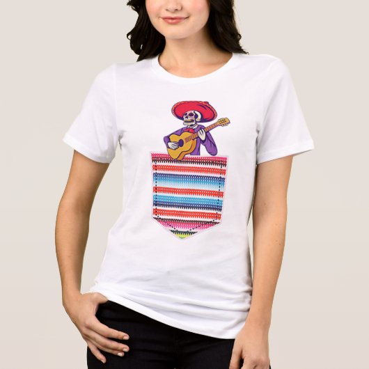 Cinco de Mayo Shirt Mexican Fiesta Calaca Pocket B (Voorkant)
