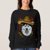 Cinco De Mayo Siberische Husky Mannen Vrouwen Kind Trui (Voorkant)