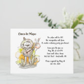 Cinco de Mayo Singer Uitnodiging (Staand voorkant)
