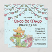 Cinco de Mayo Singing Cactus en Pepper Mariachis Kaart (Voorkant / Achterkant)