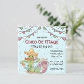 Cinco de Mayo Singing Cactus en Pepper Mariachis Kaart (Staand voorkant)