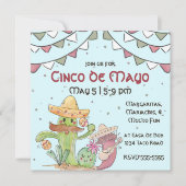 Cinco de Mayo Singing Cactus en Pepper Mariachis Kaart (Voorkant)